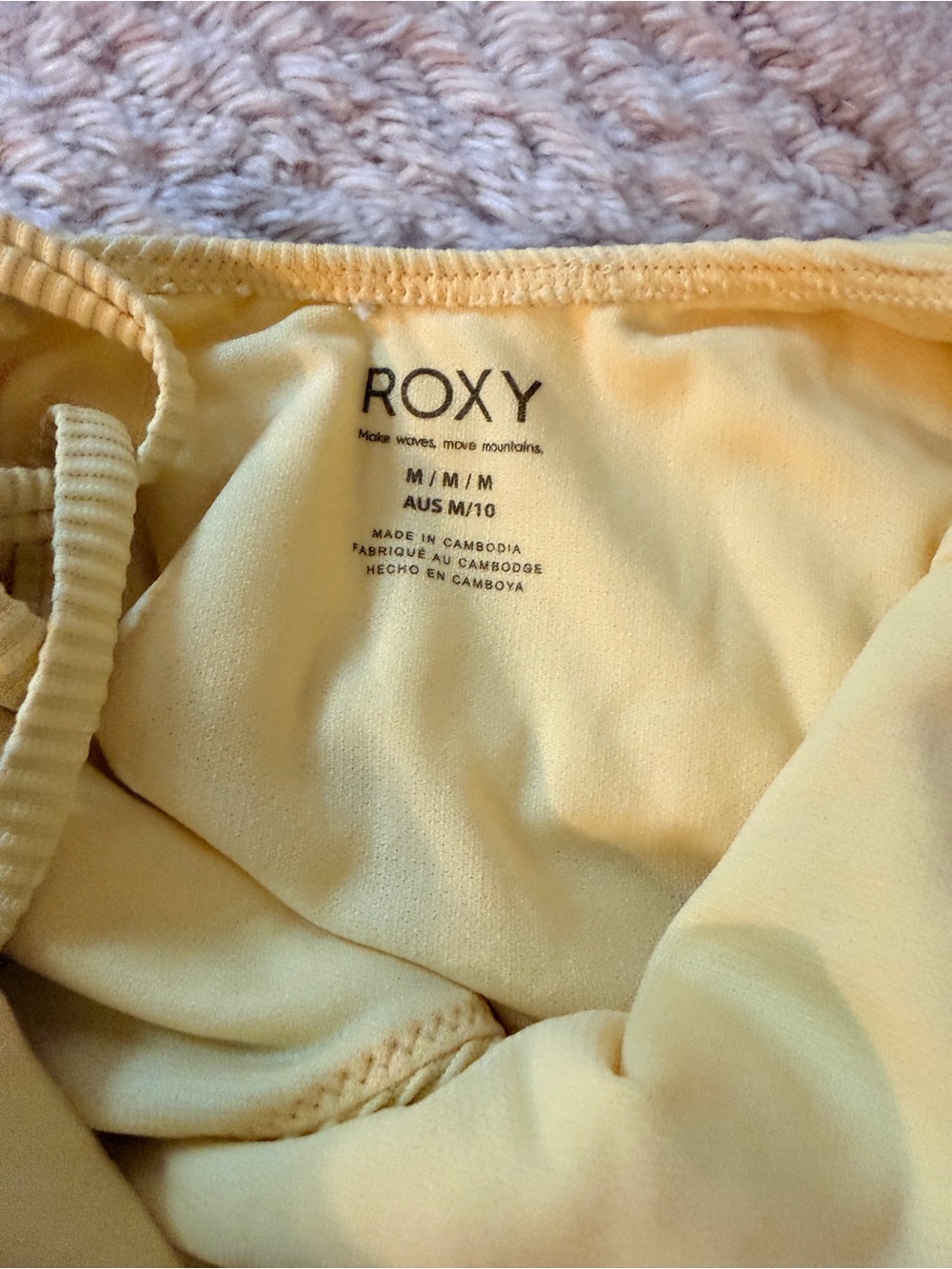Yellow Ribbed One-Piece Swimsuit - Picture 3 of 3